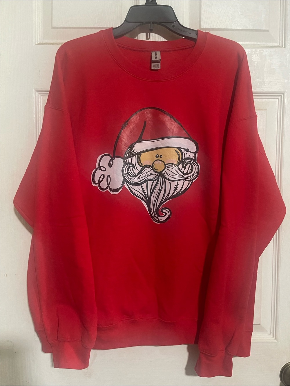 Red Santa Graphic Crewneck Sweatshirt - unisex